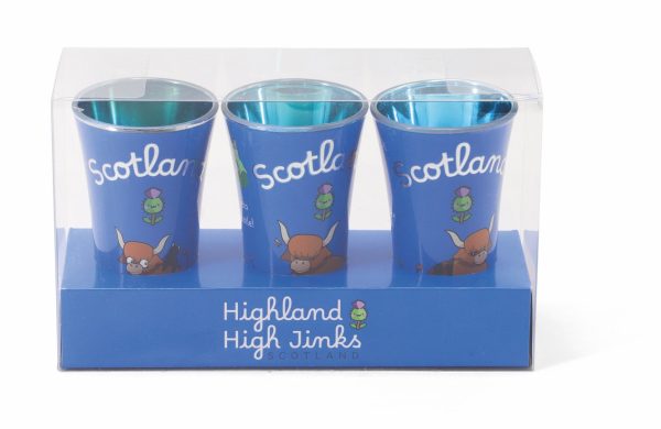 2031 Highland High Jinks - Cows - 3pk Shot Glasses