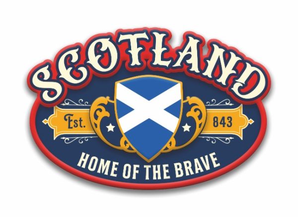 2130 Vintage 3D Fridge Magnet - Scotland / Saltire - Home Of The Brave