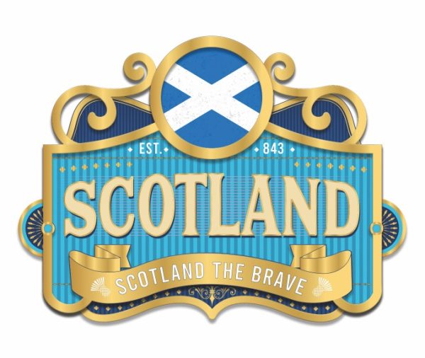 2131 Vintage 3D Fridge Magnet - Scotland The Brave