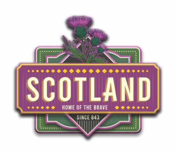 2134 Vintage 3D Fridge Magnet - Scotland / Thistle