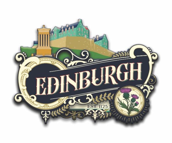 2137 Vintage 3D Fridge Magnet - Edinburgh / Thistle