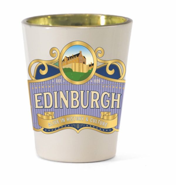 2152 Vintage Tot Glass - Edinburgh History & Culture