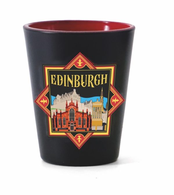 2153 Vintage Tot Glass - Edinburgh Cityscape